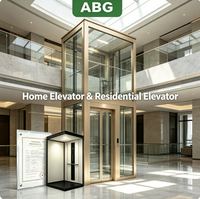 Ascenseur de villa à cabine unifiée avec boîtier de commande central pour installation intérieure/extérieure de résidence privée hybride