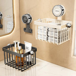 Panier de rangement mural rectangulaire durable à ventouse Lteng pour salle de bain, porte-serviettes pour l'angle de l'évier - Product Image 3