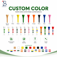 Tees de golf personnalisables en bambou et bois durables et écologiques avec impression de logo, emballage en vrac pour le golf et les cadeaux d'affaires