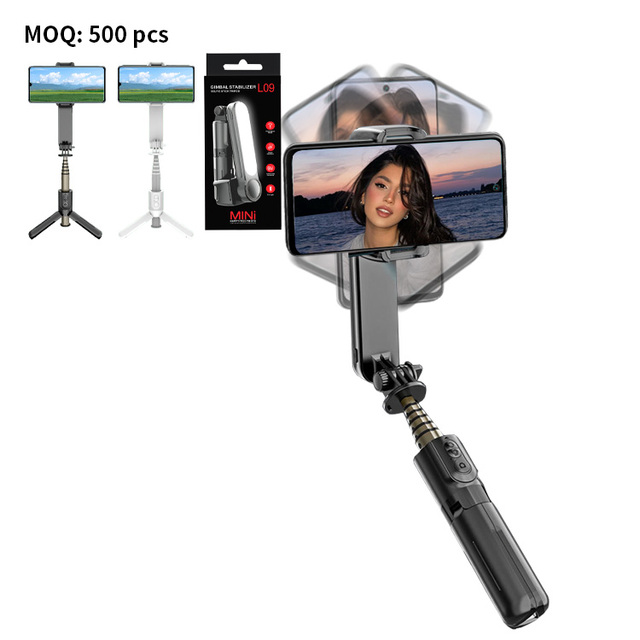 Mini Foldable Smartphone Gimbal Stabilizer 3 Axis Handheld for Phone with Fill Light