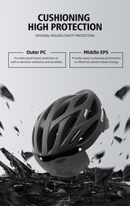 Casco Ultraleggero per Biciclette Elettriche, Casco da Strada e Mountain Bike con Visiera Parasole, Casco per Sport all'Aperto e Ciclismo - Product Image 4