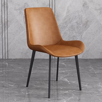Chaise de salle à manger rembourrée moderne avec pieds en métal, chaise d'appoint pour restaurant, café, hôtel, salle à manger, maison