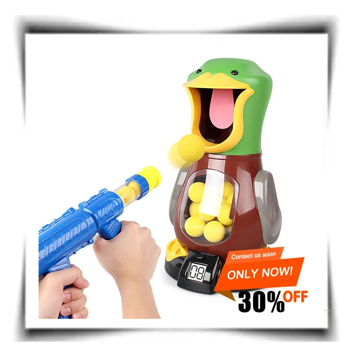 Kaliteli ve fiyat çocuk çekim oyuncak çocuk rekabetçi oyun sevimli ördek sahne yumuşak kurşun oyuncak silah