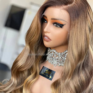 Perruques pour femmes 2026 de haute qualité en <span class=keywords><strong>cheveux</strong></span> vierges bruts HD 13x5 avec petite calotte, ligne de <span class=keywords><strong>cheveux</strong></span> pré-épilée, ondulations lâches et mèches - Product Image 1