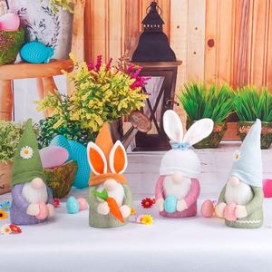 Spring Indoor Home Gift Decoration 4design <b>Handmade</b> Faceless Plush Polyester Gnome <b>Doll</b> Easter Birthday Ornaments - Product Image 1
