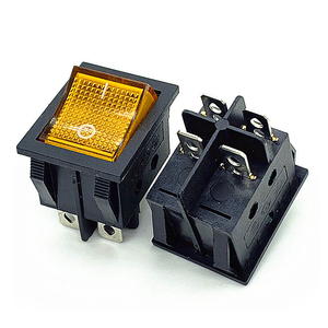 สวิตช์เปิด-ปิดไฟ สีแดง สีเขียว สวิตช์ไฟเรือ KCD4 16A 250VAC สวิตช์ปุ่มกดแบบ LED 2 ตำแหน่ง สวิตช์โยก 4 ขา ขนาด 32*25 มม. - Product Image 2