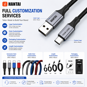 Cavo USB da A a C, Ricarica Rapida 3A, Resistente in Nylon Intrecciato, Guscio in Lega di Alluminio, Sincronizzazione e Ricarica, 1M/2M, Grigio - Product Image 3