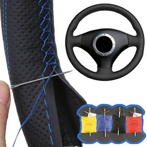 Funda de Cuero para Volante de Coche, Doble Capa, Universal, para Todas las Estaciones, para Toyota Chevrolet, Diseño Ejecutivo/Lujo - Product Image 1