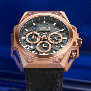 Montre sport à quartz multifonctionnelle chronographe étanche avec boîtier en acier inoxydable 316 - Product Image 1