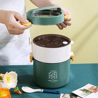 Jieyang Lebo-Boîte à lunch ronde empilable en plastique multicouche pour micro-ondes, personnalisable, étanche, avec couverts, nouveauté Offre Spéciale