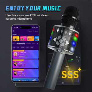 Đa chức năng không dây BT karaoke mic cầm tay Microphone đi kèm với âm thanh di động trẻ em hát microphone - Product Image 2