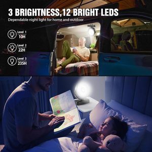 Ventilador Portátil para Camping con Linterna LED, 40 Horas de Funcionamiento, Batería Recargable, Gancho para Colgar, para Tienda de Campaña, Coche, RV, <span class=keywords><strong>Kit</strong></span> de Supervivencia de Emergencia - Product Image 5