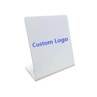 Support de Carte NFC RFID pour Communication sur les Réseaux Sociaux - Présentoir de Table en Acrylique PVC Personnalisé pour Code de Menu et Avis Google pour Restaurant
