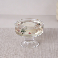 Maßgefertigte Luxus-Heimdekoration Klare Transparente Gel-Wachskerzen im Glasbecher Aromatherapie Soja-Duftkerze