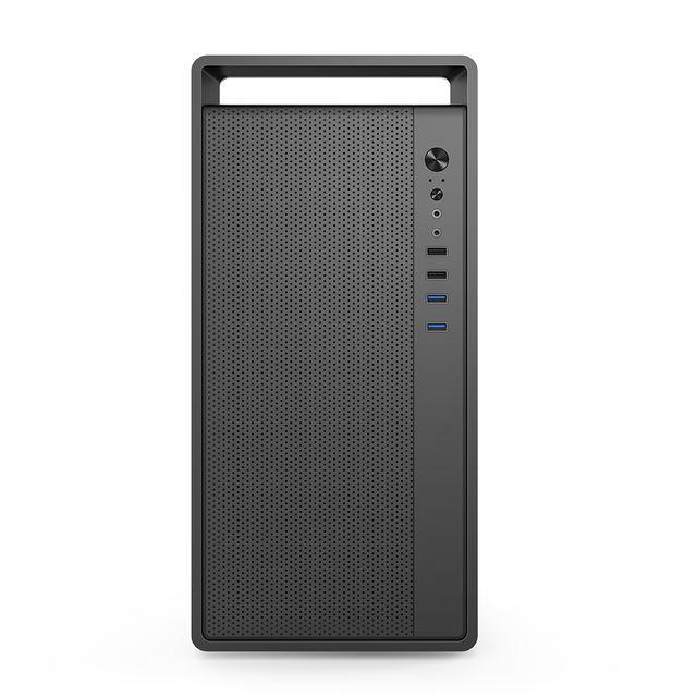Matte Black Desktop PC Case High Airflow Micro ATX Computer Chassis with Front Type-C USB 3.0 Ports for Office Home Business