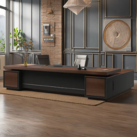 Bureau de luxe moderne en forme de L pour le patron Mobilier de bureau exécutif pour le gestionnaire de l'ordinateur de luxe