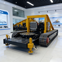 Châssis de chenilles tout-terrain télécommandé avec chenilles en caoutchouc, garantie, cœur PLC pour machine de forage et de transport