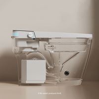 Toilette intelligente simple, bidet sanitaire, cuvette de toilette sans réservoir, WC électrique automatique intelligent pour salle de bain