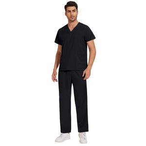Set di Divise Sanitarie Unisex con Scollo a V e Maniche Corte 2025, Nuove Uniformi Infermieristiche <span class=keywords><strong>in</strong></span> Vari Colori per Medici e Ospedali - Product Image 5