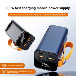 แบตสำรองพก<span class=keywords><strong>พา</strong></span> OEM 100W ความจุ 20000mAh พร้อมสายชาร์จแบบยืดหดได้และหน้าจอแสดงผล - ชาร์จเร็<span class=keywords><strong>ว</strong></span>, ตั<span class=keywords><strong>ว</strong></span>เครื่องอะลูมิเนียม, สำหรับแล็ปท็อปและการใช้งานกลางแจ้ง - Product Image 2