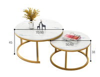 Table basse ronde simple de petite taille en bois noir pour salon, style moderne et luxueux, pour petite famille