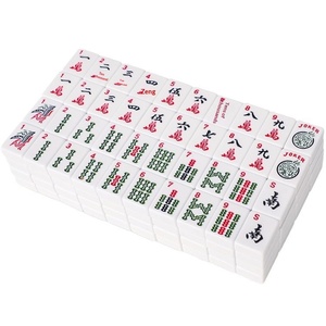 Tuiles <span class=keywords><strong>de</strong></span> Mahjong Américaines Modernes <span class=keywords><strong>de</strong></span> Luxe <span class=keywords><strong>de</strong></span> 1,2 pouce avec Gravures, Pièces <span class=keywords><strong>de</strong></span> Mahjong en Mélamine, <span class=keywords><strong>Table</strong></span> <span class=keywords><strong>de</strong></span> Divertissement Portable Mini <span class=keywords><strong>Poker</strong></span> pour 4 Joueurs - Product Image 1