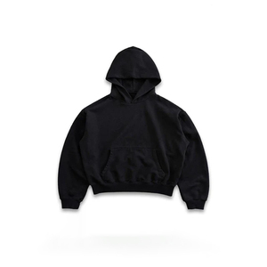 เสื้อฮู้ดดี้ผ้าฝ้ายเนื้อหนา 380 500 GSM แบบเรียบหรู ทรงครอป สำหรับผู้ชาย สไตล์สตรีทแวร์ ขนาดโอเวอร์ไซส์  รับสั่งทำพิเศษ - Product Image 1