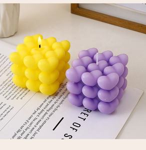 Vela Aromática en Forma de <span class=keywords><strong>Cubo</strong></span>, Decoración Creativa para el Hogar, Accesorios de Fotografía, Cera Hecha a Mano, Regalo Aromático, Difusor de Fragancia - Product Image 3