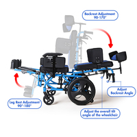 Fauteuils roulants pour enfants handicapés atteints de paralysie cérébrale, poussettes pour adultes ayant des besoins spéciaux pour personnes handicapées