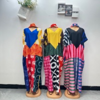 Nouvelle Robe Longue Bubu Africaine Imprimée pour Femme, Tendance 2026, en Polyester Respirant, Ample et Décontractée, Style Ethnique, Idéale pour les Fêtes Estivales