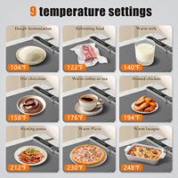 Tapis chauffant pour aliments extra large, chauffe-plats pour buffet, comptoirs, chauffe-tortillas, température à 9 niveaux, minuterie 6 heures