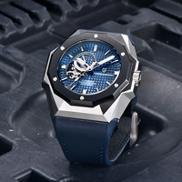 Montre-bracelet mécanique automatique Pagani Design PD-YS010 pour homme, bracelet en caoutchouc tendance, étanche 100 m, Reloj Hombre