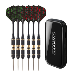 Lot de 6 <span class=keywords><strong>fléchettes</strong></span> classiques en laiton de 20g, tiges en aluminium couleur unie non gravées, <span class=keywords><strong>ailettes</strong></span> bleues scintillantes, étui de sécurité inclus - Product Image 3