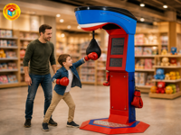 Machine de boxe à monnayeur avec fonction de pointage des coups, compatible paiement mobile par carte, à vendre