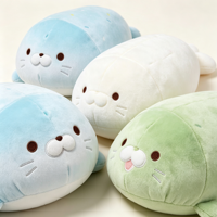 En gros, Peluche phoque, Coussin en peluche souple et élastique, Cadeau créatif doux pour la vente au détail et la revente en magasins et supermarchés