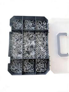 Kit de 870 boulons et écrous en acier au carbone zingué, vis à bois à tête plate Phillips, vis de machine à tête fraisée avec écrous - Product Image 3