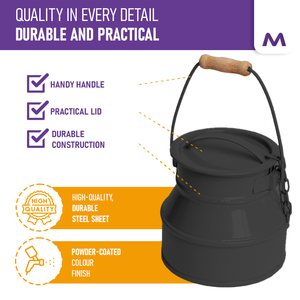 Bote de cubo de almacenamiento multifuncional con tapa y asa de transporte 500 ml-Contenedor de jarra decorativo de chapa de acero vintage - Product Image 4