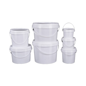 5 ליטר מזון כיתה מזון שקוף דלי פלסטיק לבן שקוף מכסה ציפורניים עמיד חביות פופקורן אגוזים חלב תה מים בנזין מותאם אישית - Product Image 1