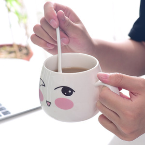 定制徽标 300ml 可爱卡通猫陶瓷杯 |   可定制的陶瓷咖啡杯，适合儿童和女孩作为礼物 |   批发OEM - Product Image 5
