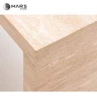 Table de bureau en marbre travertin naturel de Turquie, table en pierre naturelle, table de bureau beige pour la maison