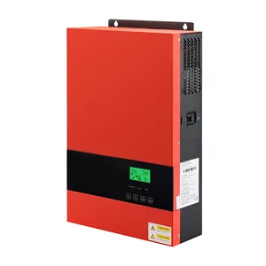 Inverter Surya Hibrida 5500W 48V Off dan On Grid 5KW 10KW Inverter Gelombang Sinus Murni dengan Remote Kontrol Aplikasi MPPT Bluetooth