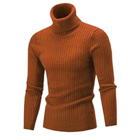 Pull à col roulé pour homme, style coréen, coupe slim, couleur unie, en laine/viscose, anti-boulochage, respirant, ODM