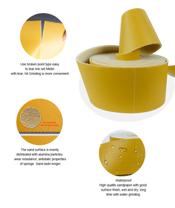 Rouleau d'éponge abrasive professionnelle pour ponçage humide et sec, lavable et réutilisable, feuille de mousse abrasive, support OEM, taille personnalisée pour meubles - Product Image 5