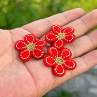 Broderie florale, sans colle, idéale pour les pinces à cheveux DIY, les accessoires capillaires et les accessoires vestimentaires.