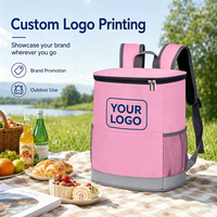 Sac isotherme souple portable 15L personnalisé avec impression de lettres, réutilisable, pour pique-niques et boîte de rangement pour le déjeuner