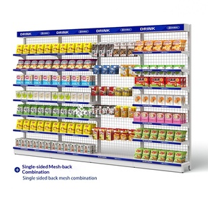 Étagère de présentation pour supermarché <span class=keywords><strong>Le</strong></span> Chuang, étagère de magasin de proximité Rosen, pour snacks, simple face, double face, en acier laminé à froid, 5 niveaux - Product Image 3