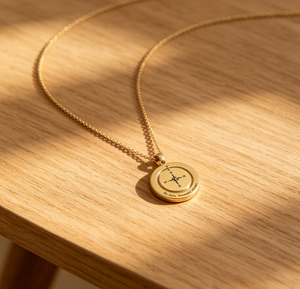 Collier boussole en acier inoxydable 316L, gravé avec le <span class=keywords><strong>plus</strong></span> beau pendentif Mère, plaqué or 18 carats, cadeau pour <span class=keywords><strong>maman</strong></span>, bijoux - Product Image 2