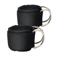 Bandes de résistance à la cheville durables confortables manchette de cheville sangle de cheville réglable avec double anneaux en D pour machine à câble