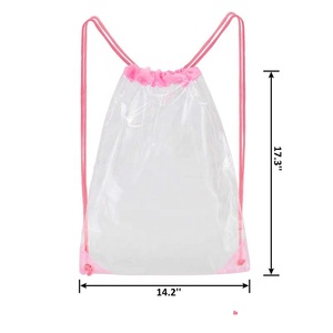 High Quality Custom Logo Promotion Waterproof <strong>Clear</strong> <strong>Pvc</strong> Sports Draw <strong>String</strong> Backpack Drawstring <strong>Bag</strong> Backpacks - Product Image 2