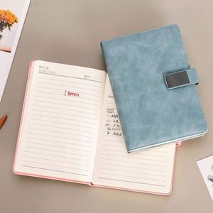 Wholesale Customizable A5 Retro Hardcover Thick Leather Magnetic Buckle Thread <b>Sewing</b> Bound Business Office Notebook Enterprise - Product Image 3